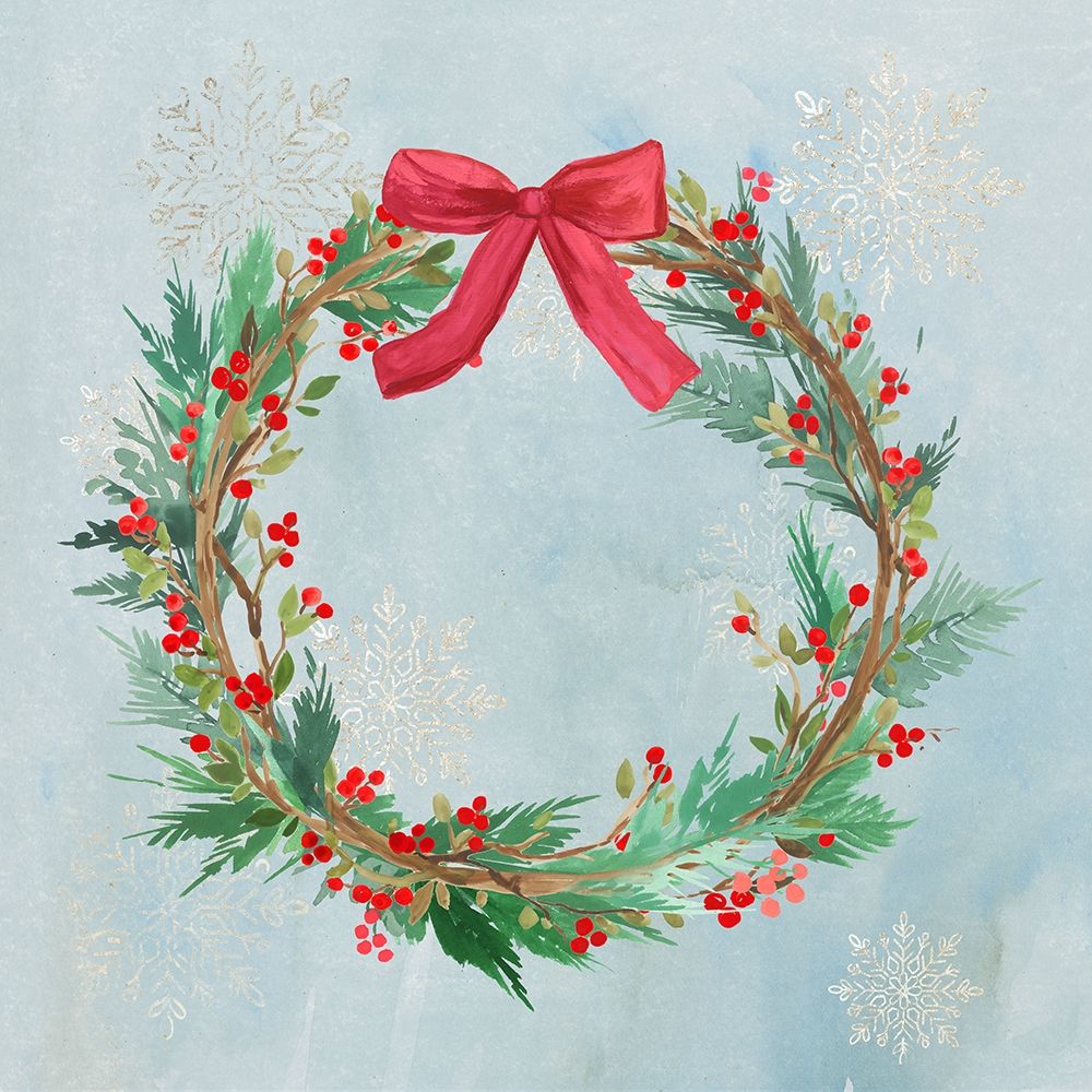 Christmas Wreath art print by PI Studio for $57.95 CAD