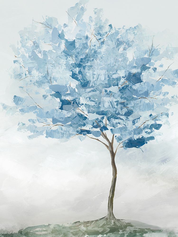 Blue Tree I  art print by Ian C for $57.95 CAD