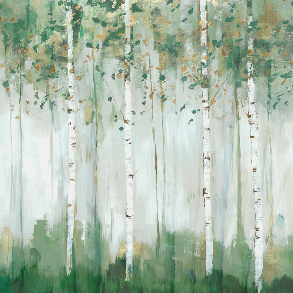 Green Birch Forest art print by Ian C for $57.95 CAD