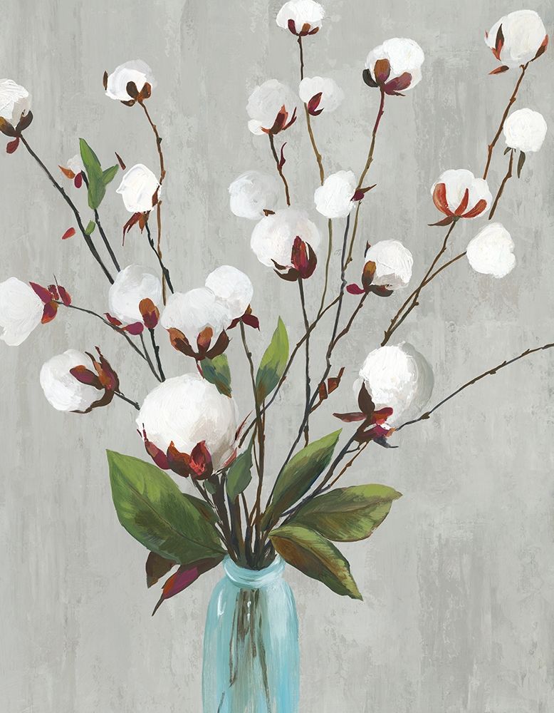 Cotton Ball Flowers II  art print by Asia Jensen for $57.95 CAD