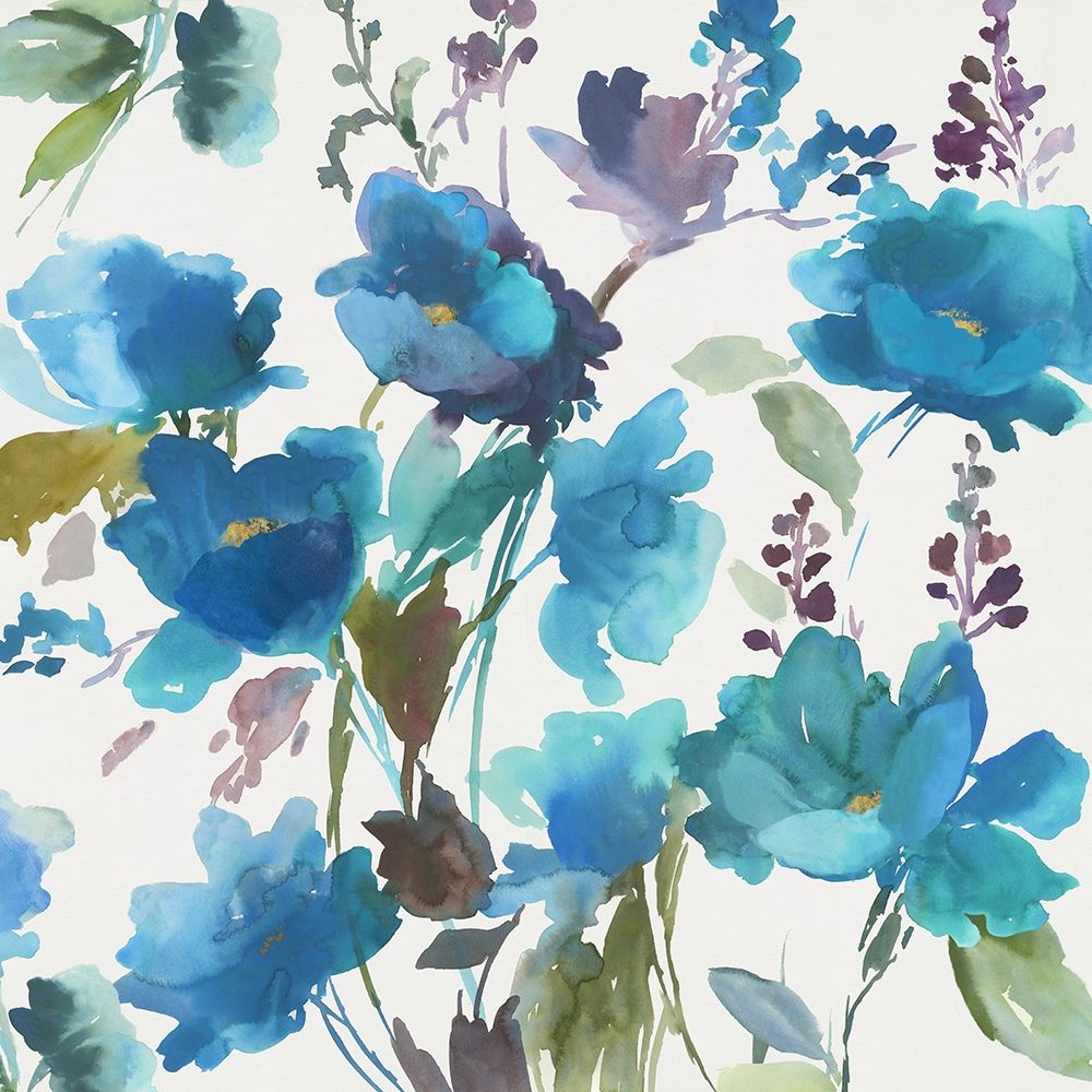 Blue Flower Garden I art print by Asia Jensen for $57.95 CAD