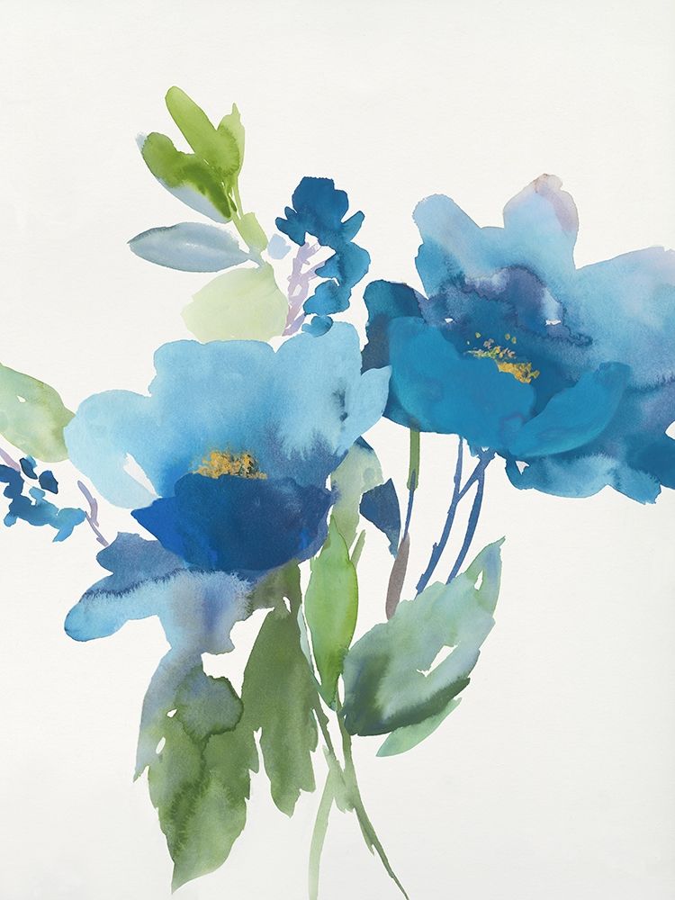 Blue Flower Garden II  art print by Asia Jensen for $57.95 CAD