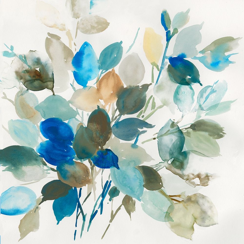 Blue Leaves I  art print by Asia Jensen for $57.95 CAD