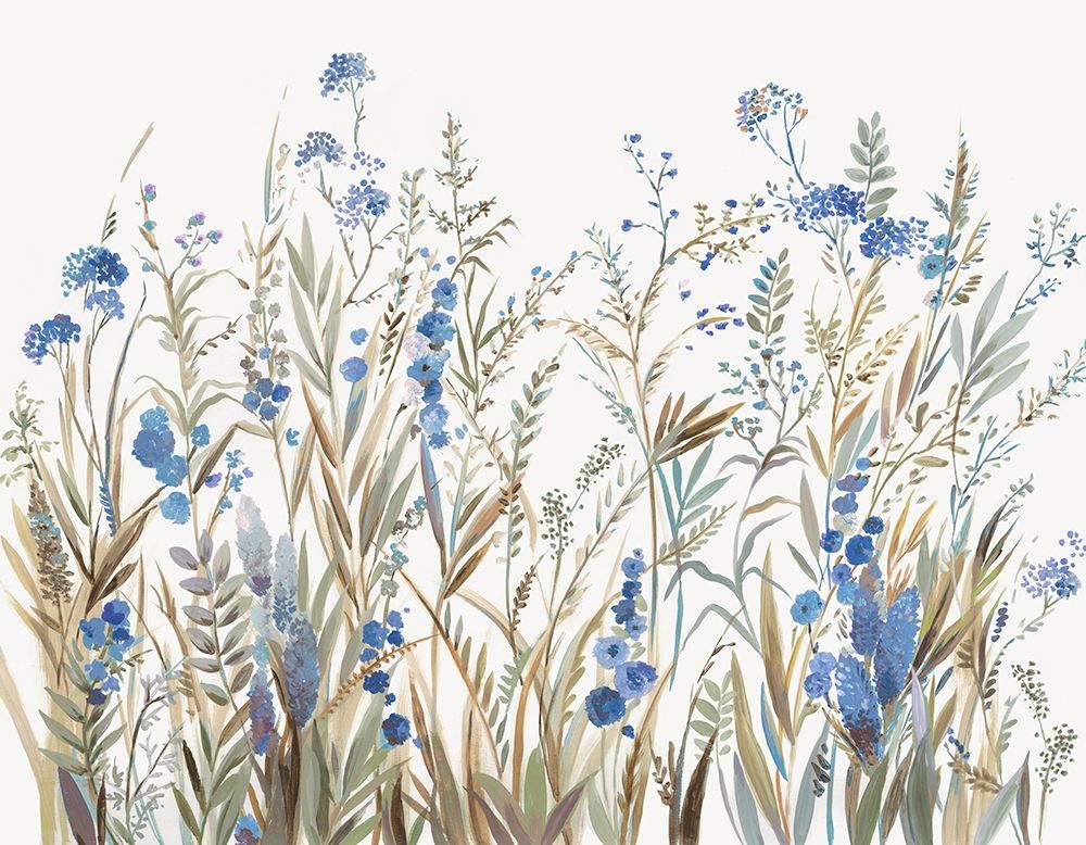 Field of Wild Blue Flowers  art print by Asia Jensen for $57.95 CAD