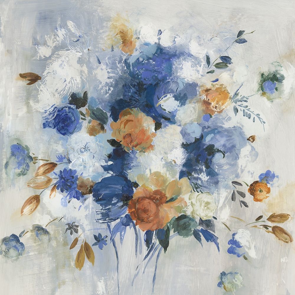 Blue Grande Floral  art print by Asia Jensen for $57.95 CAD