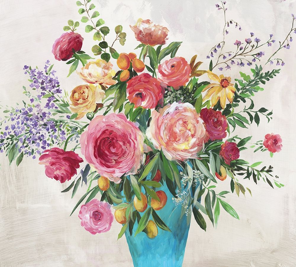 Blue Vase Florals  art print by Asia Jensen for $57.95 CAD