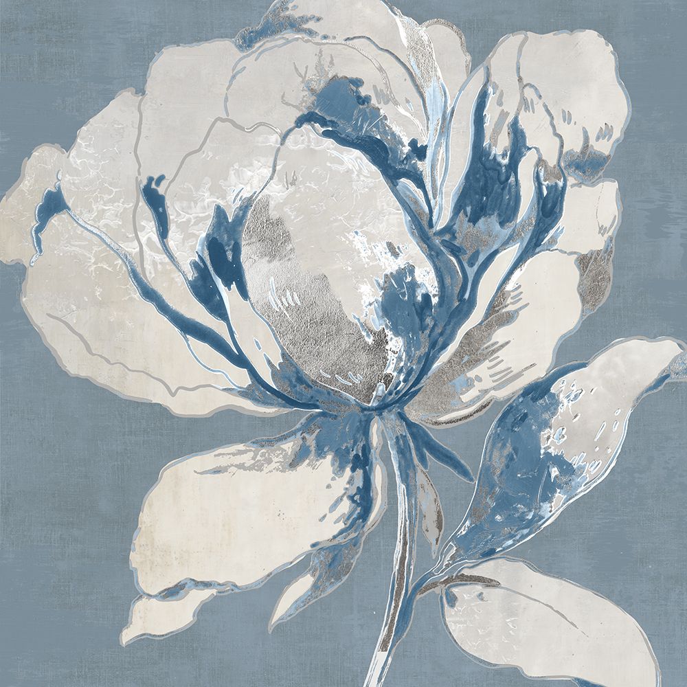Golden Flower II Blue Version art print by Asia Jensen for $57.95 CAD