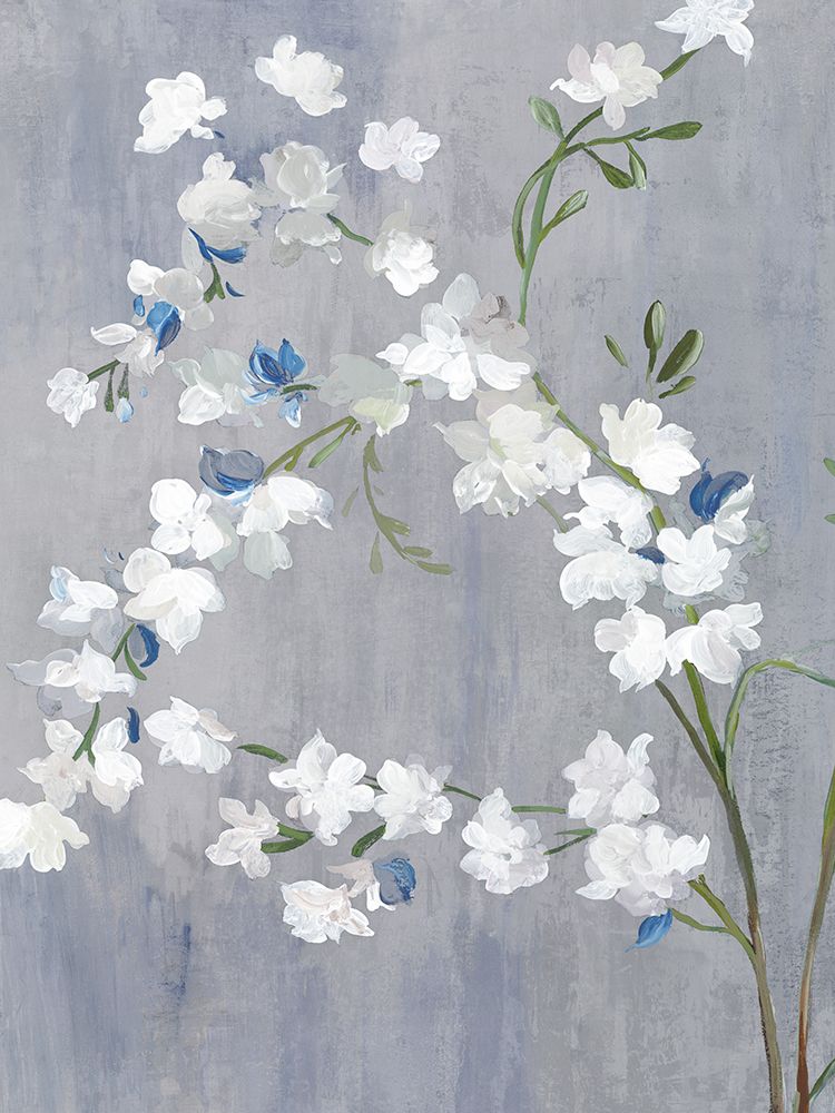 Blue White Blossoms I art print by Asia Jensen for $57.95 CAD