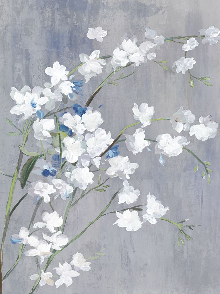Blue White Blossoms II art print by Asia Jensen for $57.95 CAD