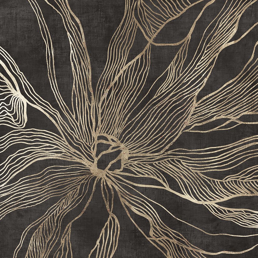 Lines of Gold Floral I art print by Asia Jensen for $57.95 CAD