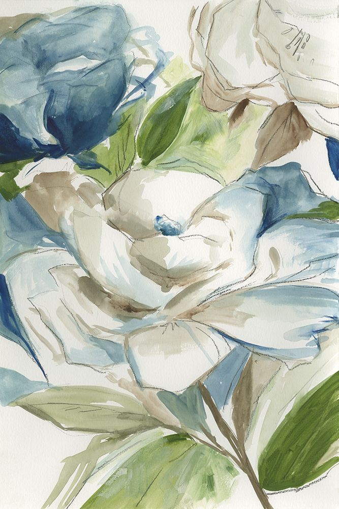 Blue Roses II art print by Asia Jensen for $57.95 CAD
