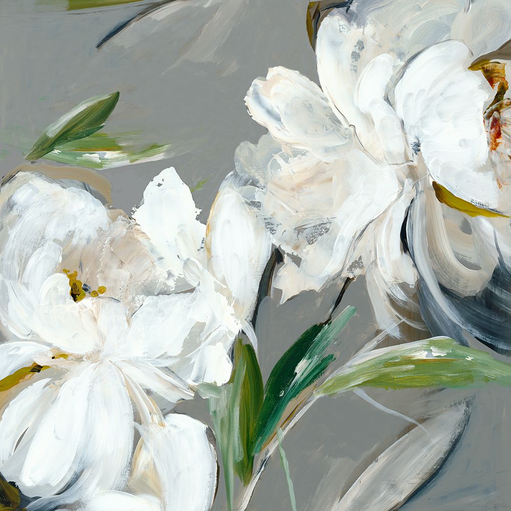 White Peonie Florals I art print by Asia Jensen for $57.95 CAD