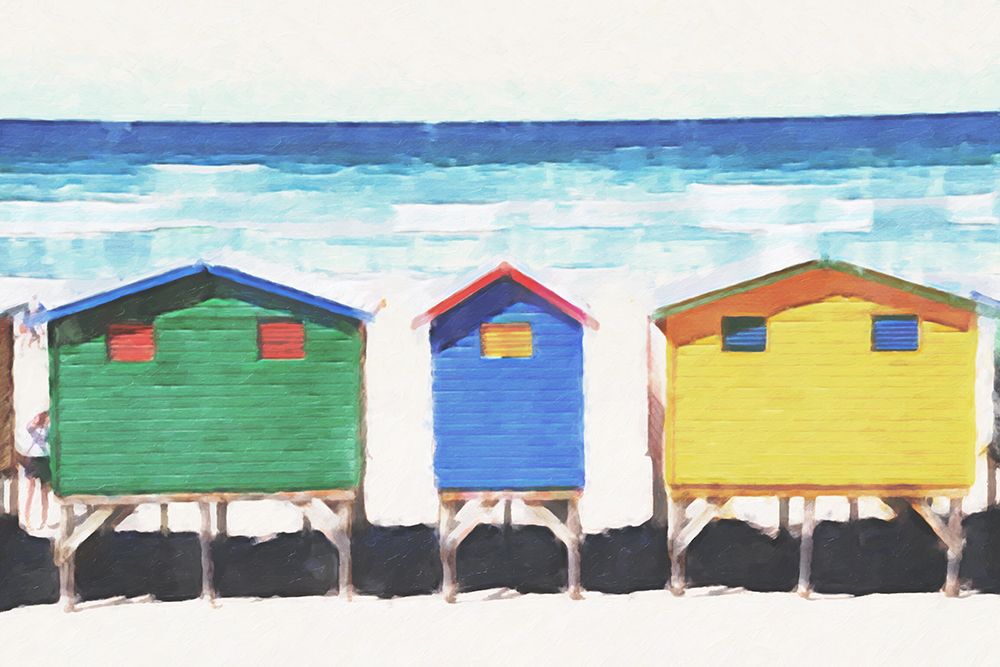 Beach Huts  art print by Kim Curinga for $57.95 CAD