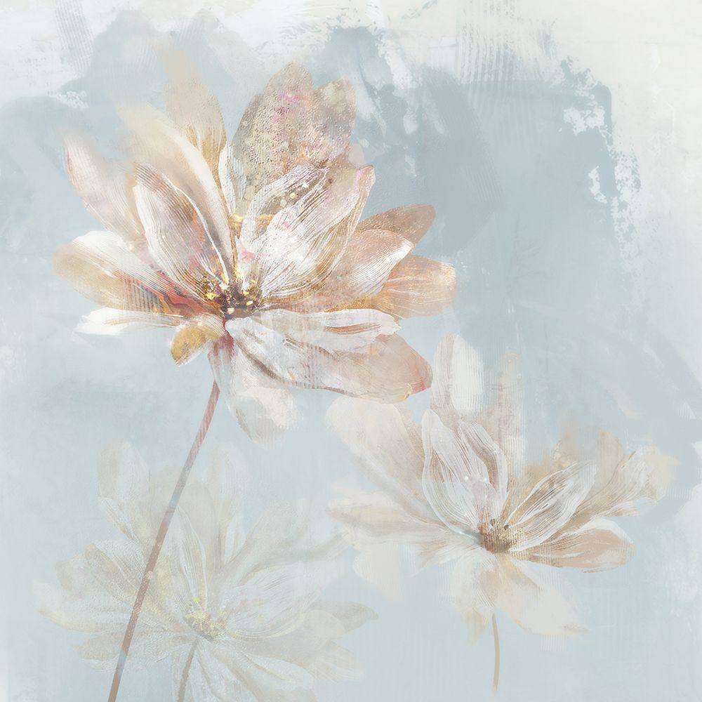 Golden Flower Bliss  II art print by Ken Roko for $57.95 CAD