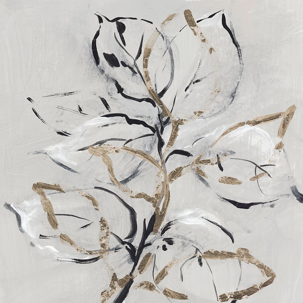 Golden Floral II  art print by Lera for $57.95 CAD