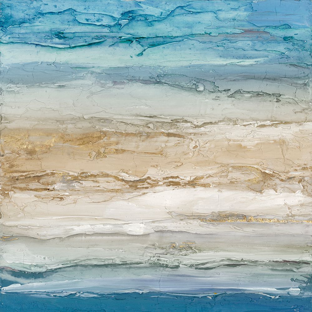 Blue Coastal Landscape I art print by Lera for $57.95 CAD