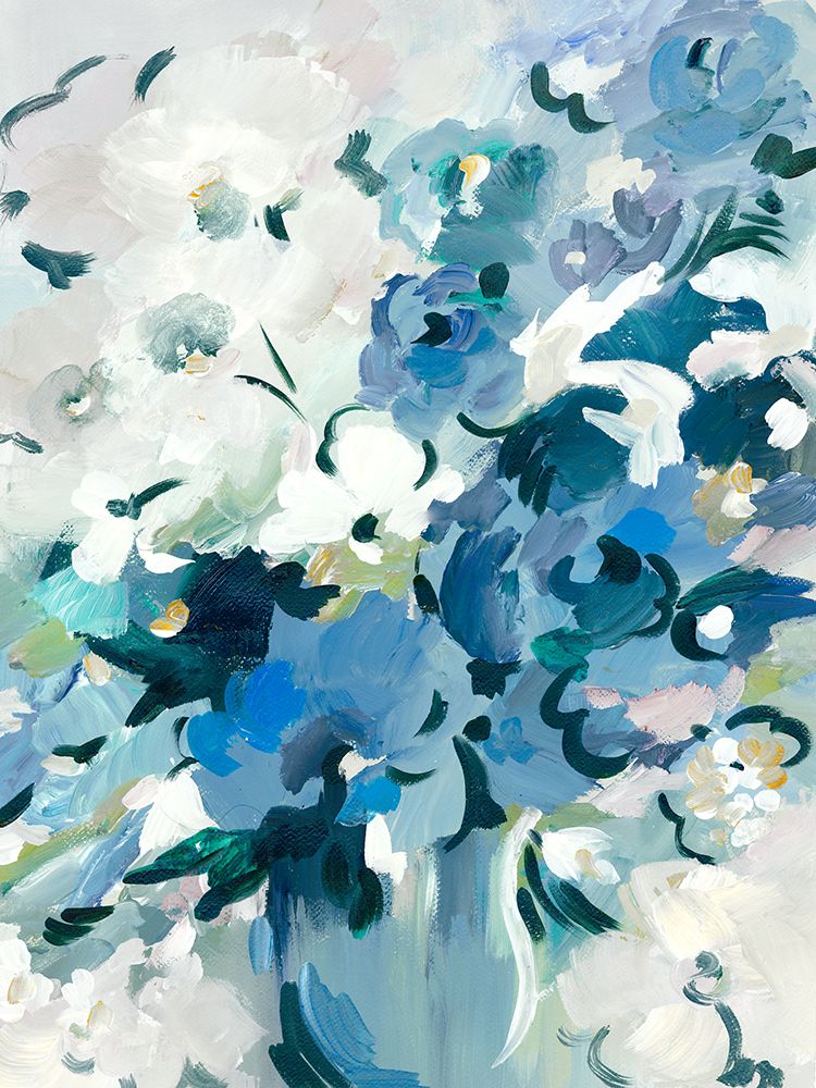 Blue Floral Vase art print by Lera for $57.95 CAD