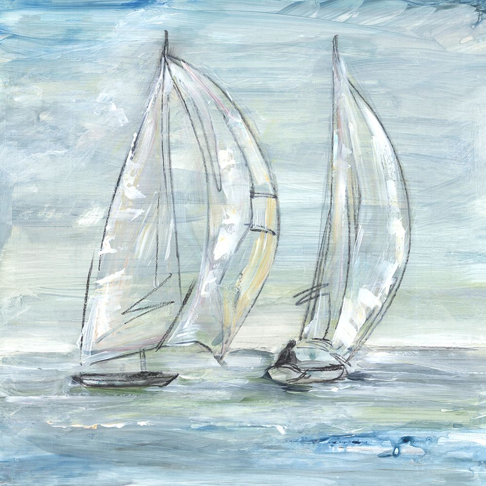 Two Blue Sails art print by Lera for $57.95 CAD
