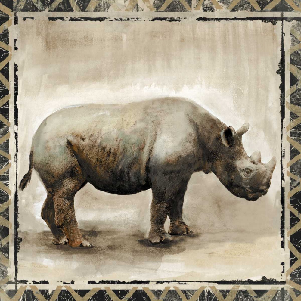 Happy Rhino  art print by Michelle Woodey for $57.95 CAD