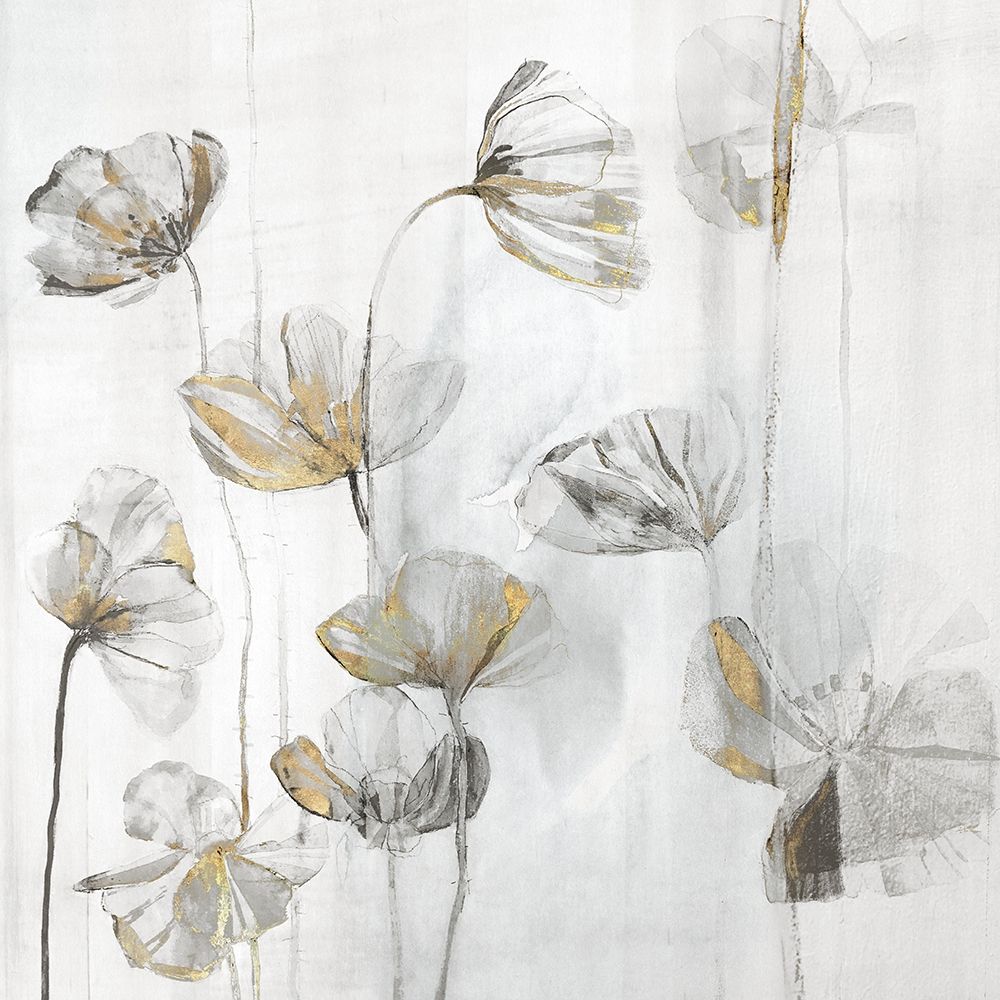 Silver Poppies II art print by Maya Woods for $57.95 CAD
