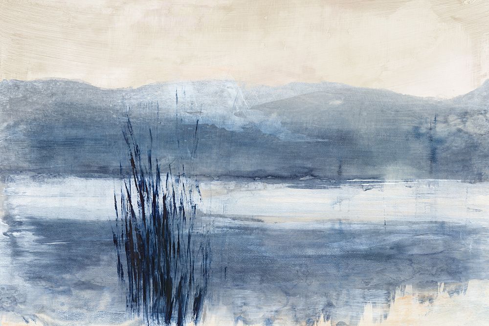 Still Blue Water I  art print by Maya Woods for $57.95 CAD