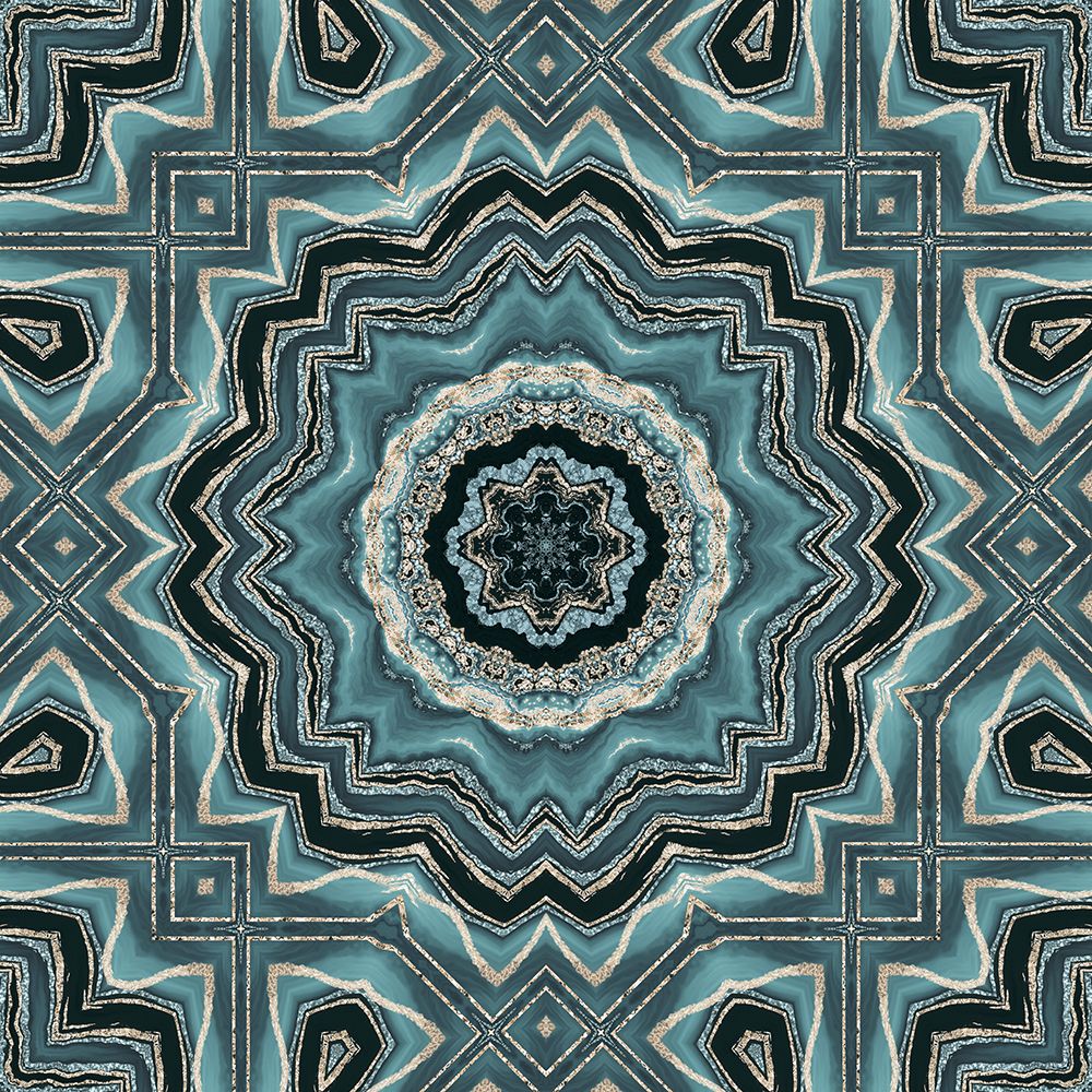 Gold Teal Tile II  art print by Andrea Haase for $57.95 CAD