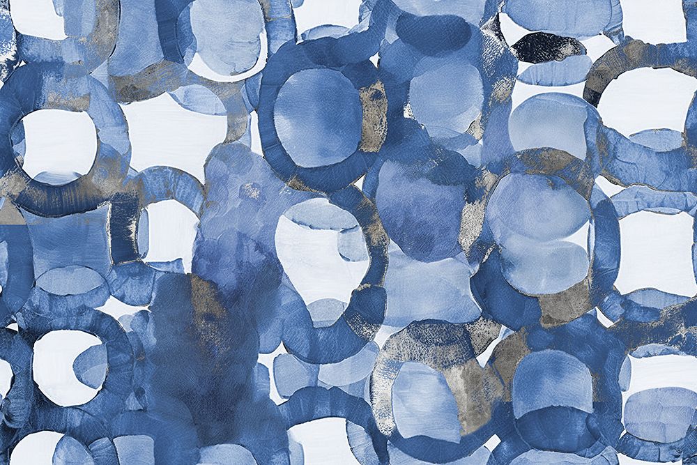 Blue Merge Circles art print by Andrea Haase for $57.95 CAD