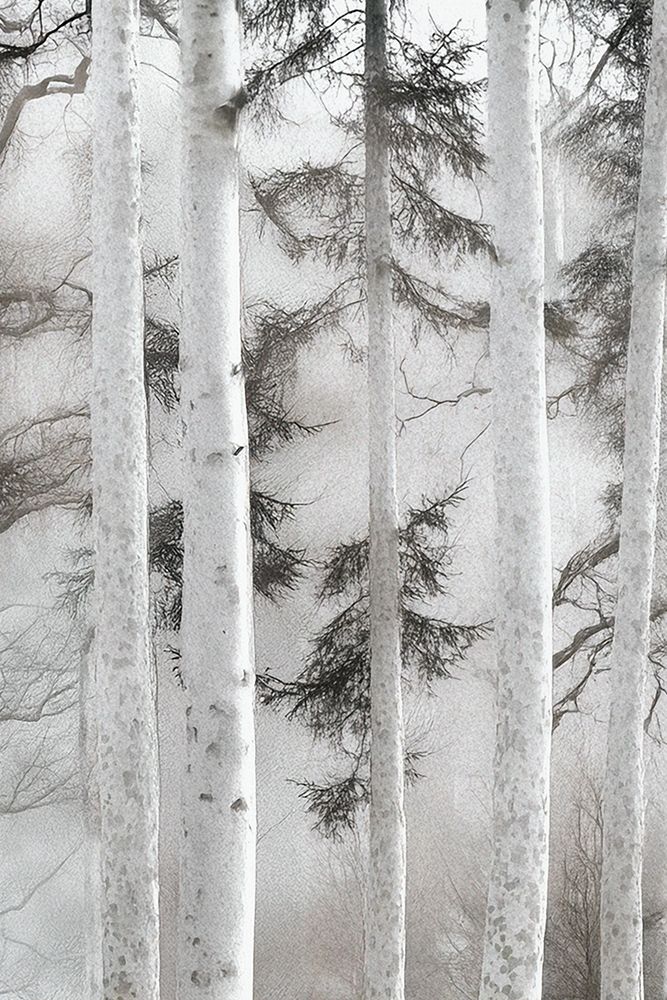 Misty Birch Forest in Soft Light art print by Norm Stelfox for $57.95 CAD