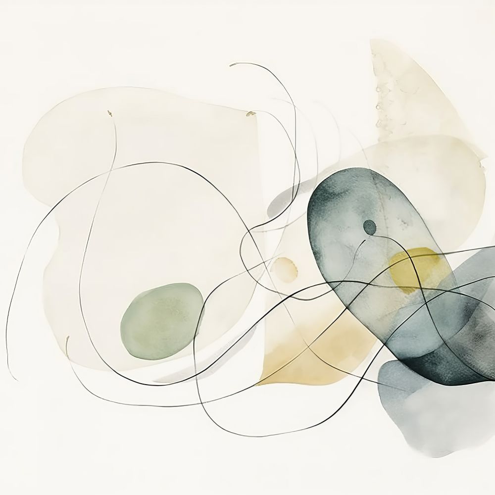 Watercolor Abstract Organic Shapes I art print by Irena Orlov for $57.95 CAD