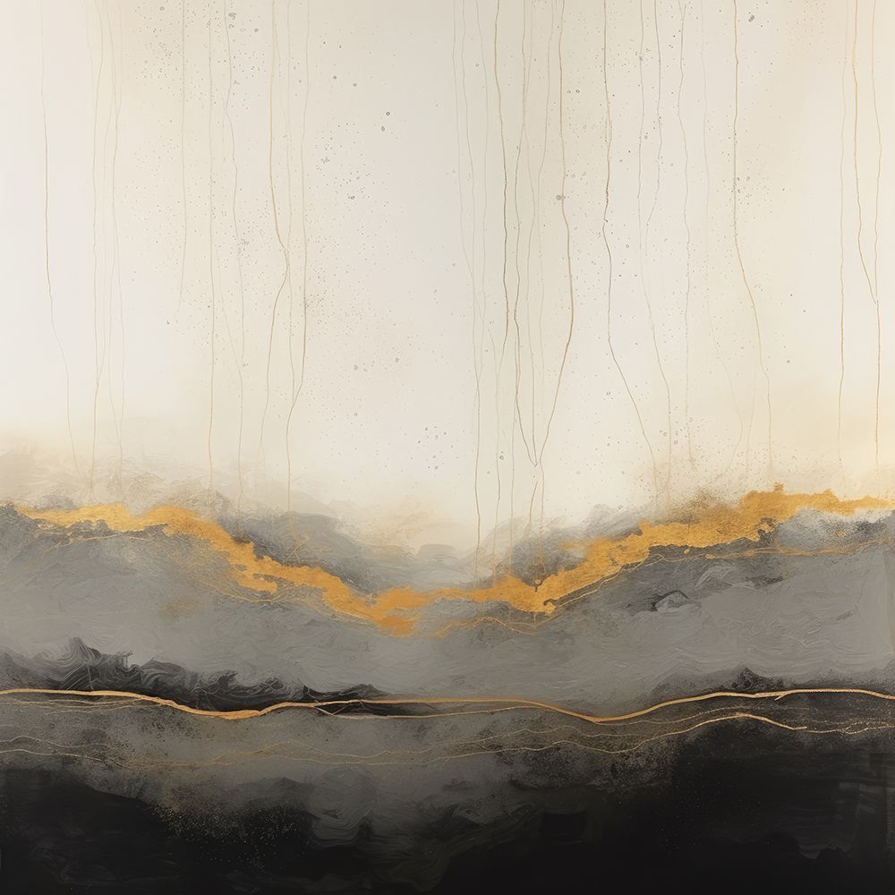 Black and Gold Serenity I art print by Irena Orlov for $57.95 CAD