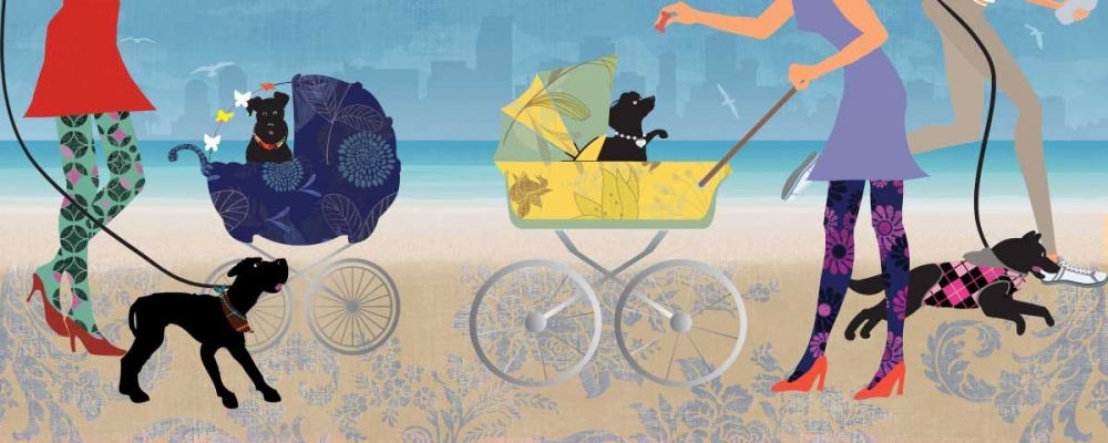 Stroller Dogs II - Mini art print by Allison Pearce for $57.95 CAD