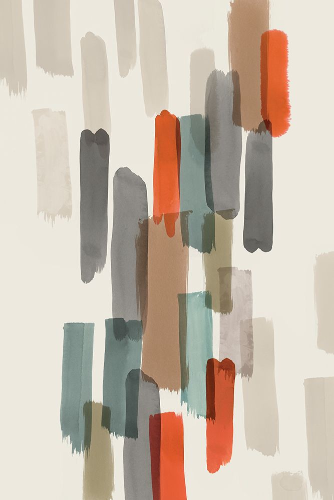 Colourful Brush Strokes I  art print by PI Studio for $57.95 CAD