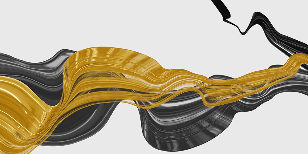 Black and Gold Lines  art print by PI Studio for $57.95 CAD