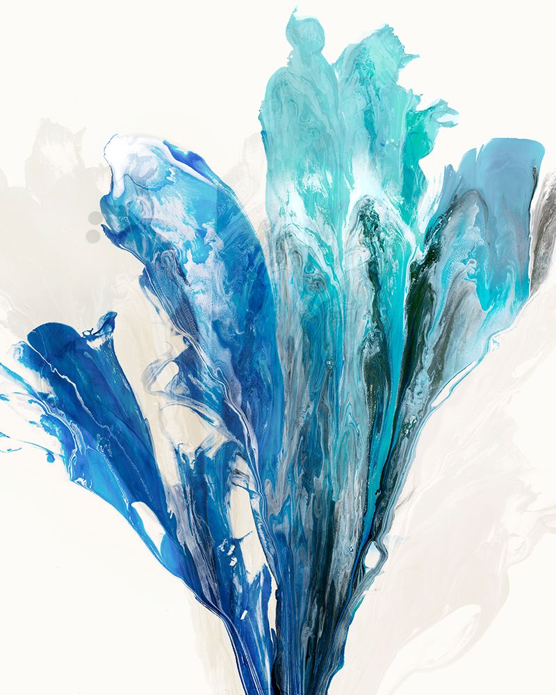 Blue Paint Fan II  art print by PI Studio for $57.95 CAD