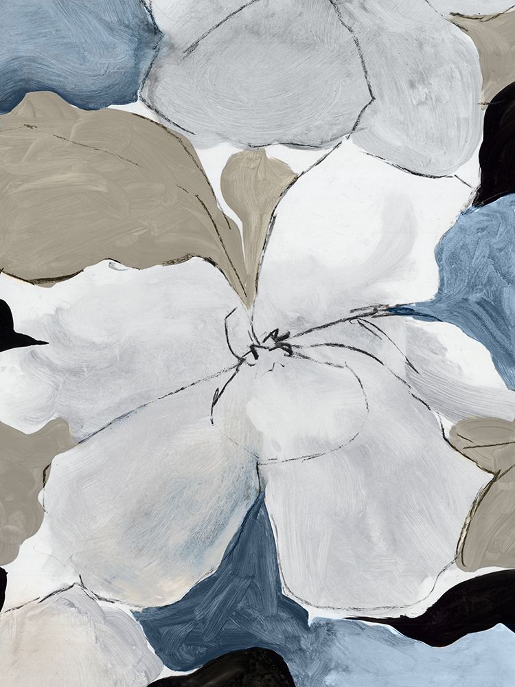 Gray Flowers I  art print by PI Studio for $57.95 CAD