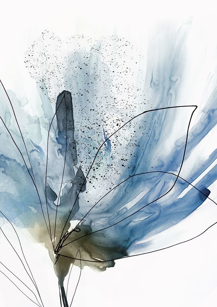 Blooming Blue Flower I  art print by PI Studio for $57.95 CAD