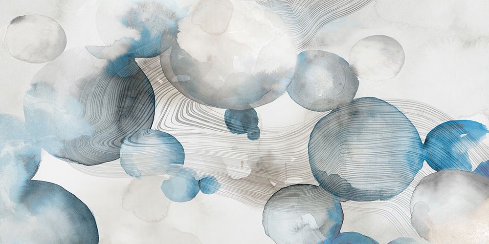Floating Blue Bubbles art print by PI Studio for $57.95 CAD