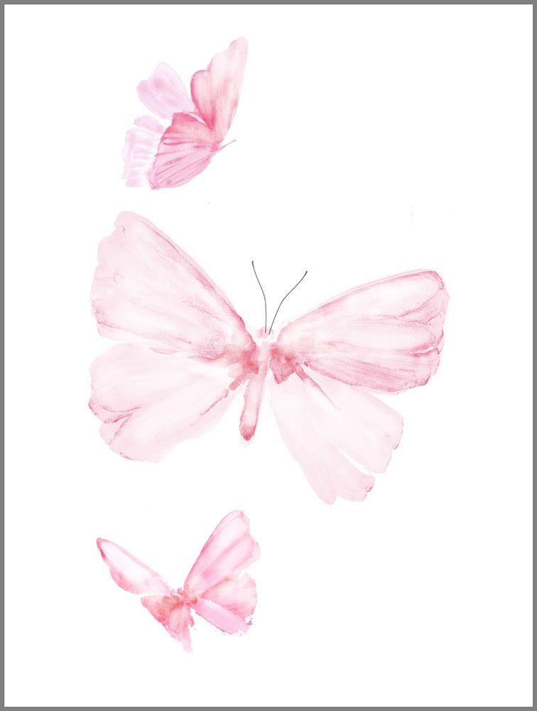Pink Butterflys I art print by PI Juvenile for $57.95 CAD