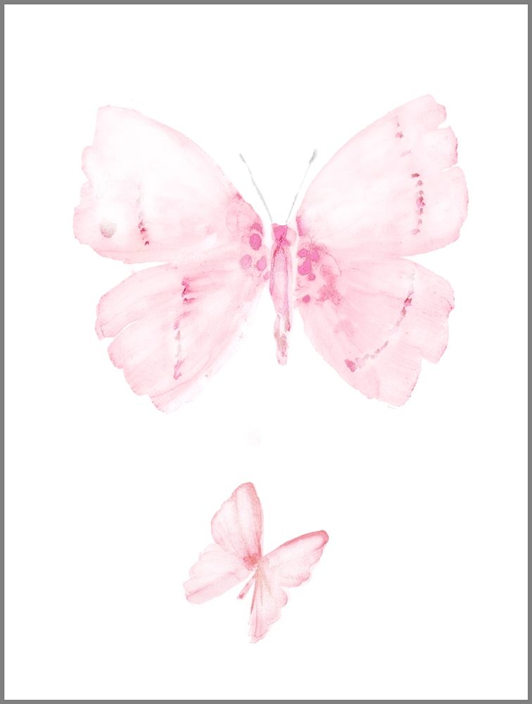 Pink Butterflys II art print by PI Juvenile for $57.95 CAD