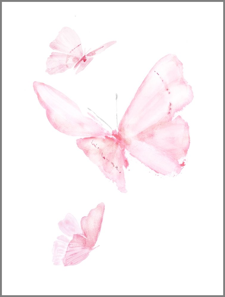 Pink Butterflys III art print by PI Juvenile for $57.95 CAD