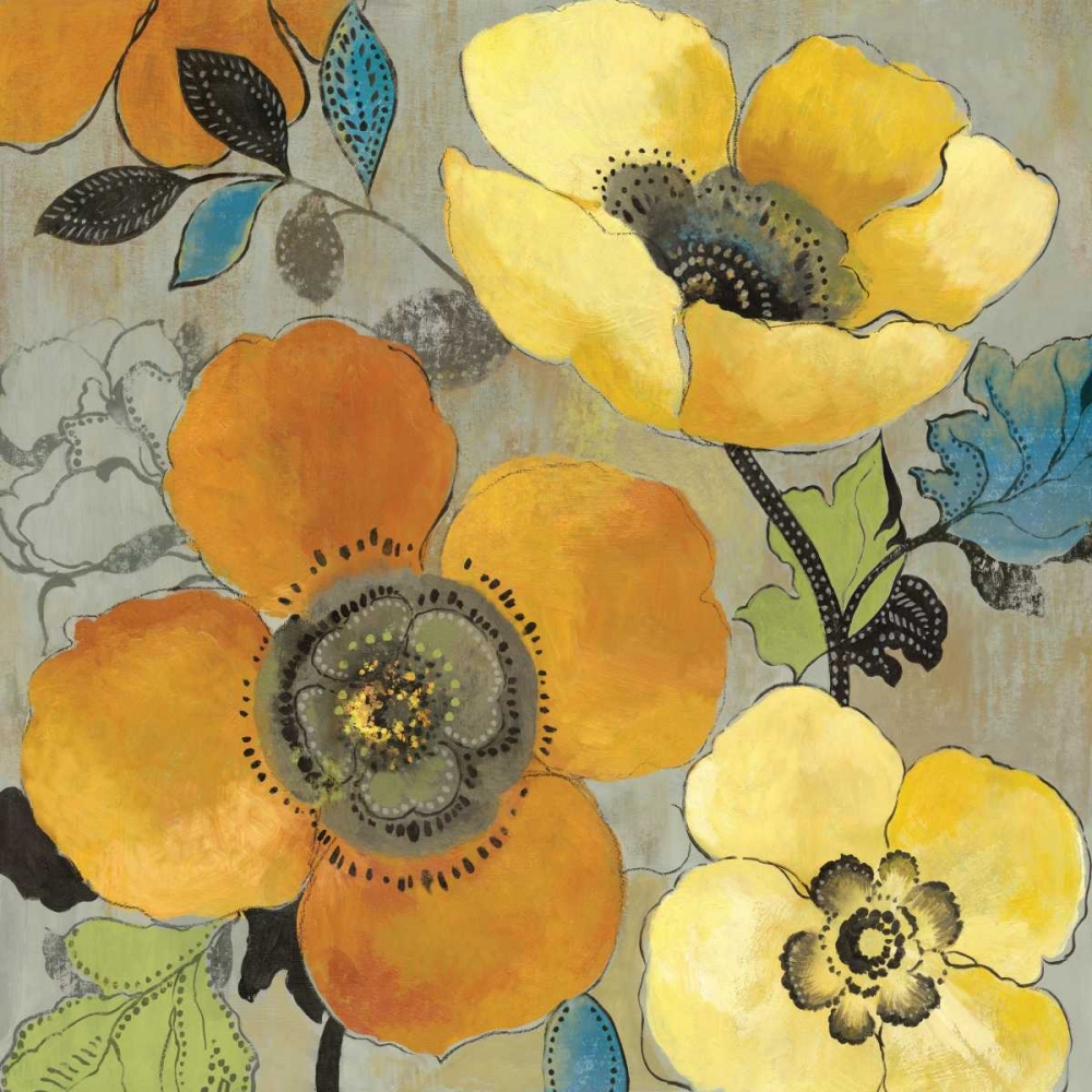 Yellow and Orange Poppies I art print by Allison Pearce for $57.95 CAD