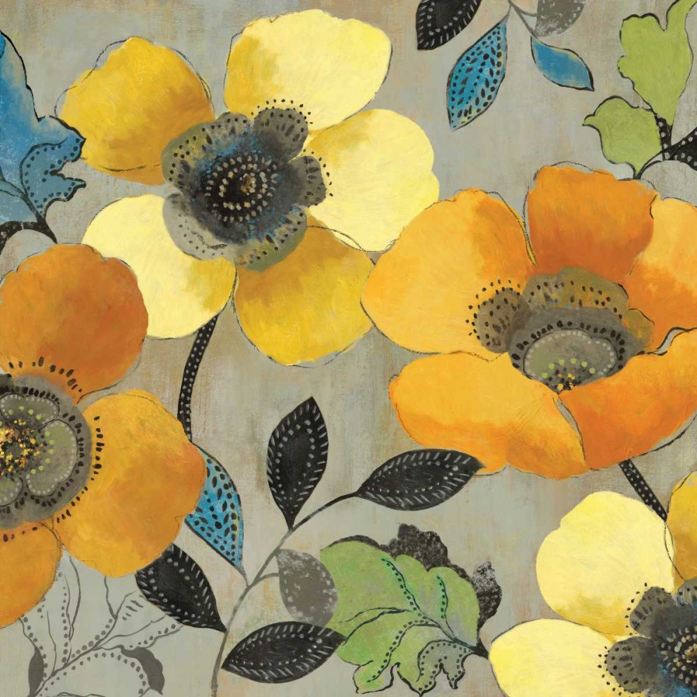 Yellow and Orange Poppies II art print by Allison Pearce for $57.95 CAD