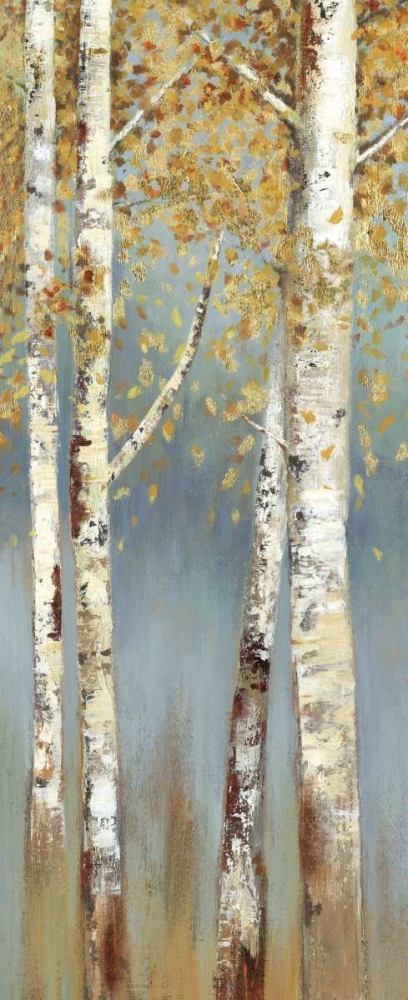 Butterscotch Birch Trees I art print by Allison Pearce for $57.95 CAD
