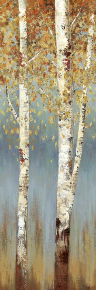 Butterscotch Birch Trees II art print by Allison Pearce for $57.95 CAD
