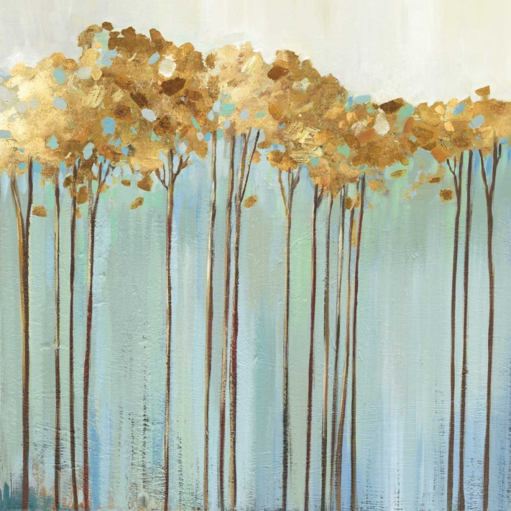 Teal Trees I art print by Allison Pearce for $57.95 CAD