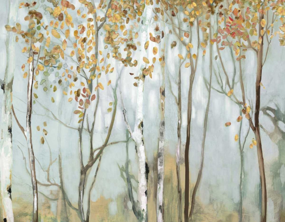 Birch in the fog II art print by Allison Pearce for $57.95 CAD