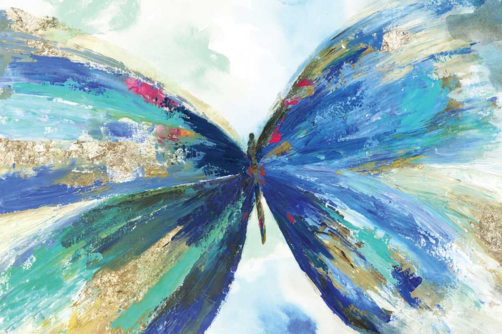 Blue butterfly art print by Allison Pearce for $57.95 CAD