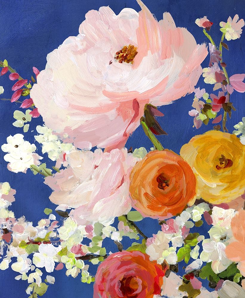 Midnight Garden Flowers I art print by Allison Pearce for $57.95 CAD