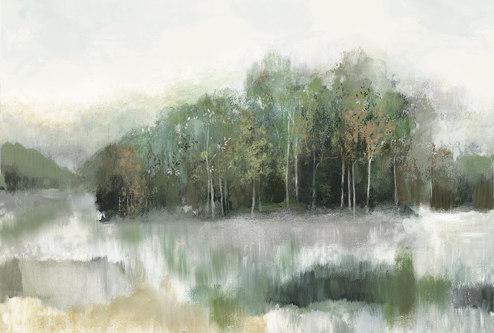 Green Forest Reflection  art print by Allison Pearce for $57.95 CAD