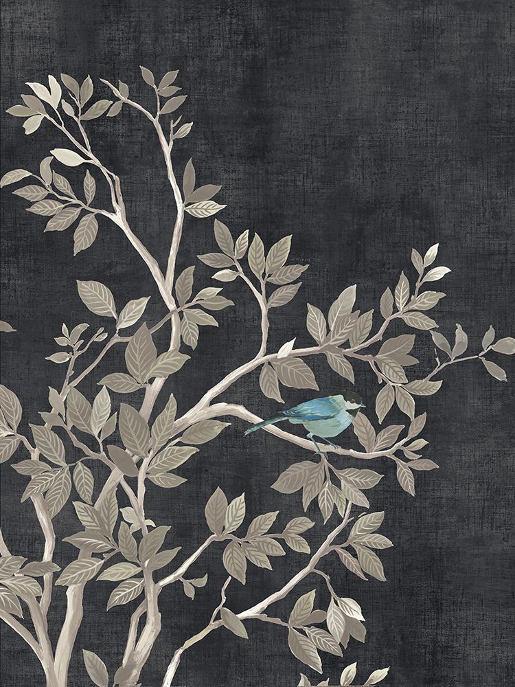 Blue Parakeet Tree I  art print by Allison Pearce for $57.95 CAD